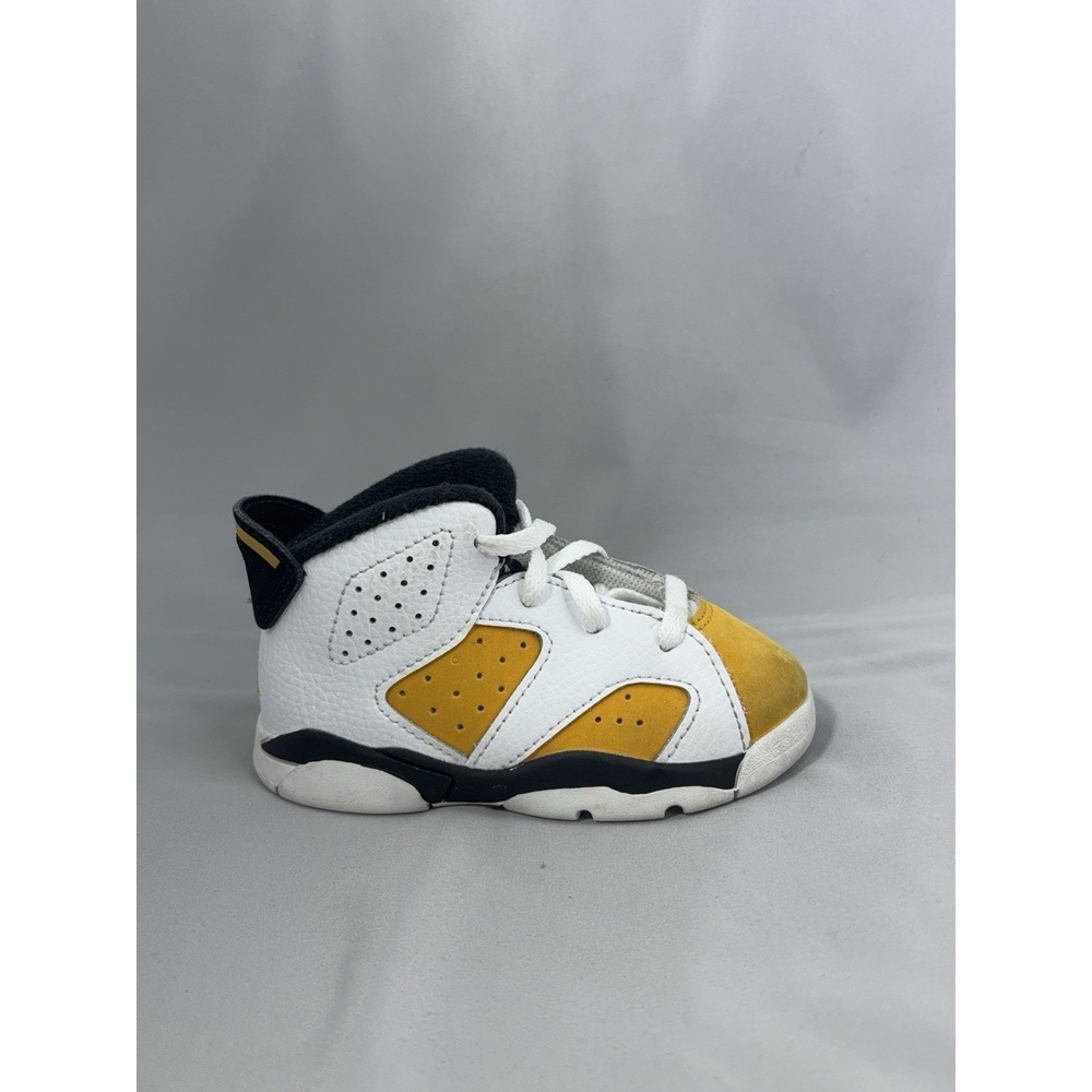 Jordan 6 Retro Yellow Ochre Toddler 6C White Black Sneakers DV3606-170